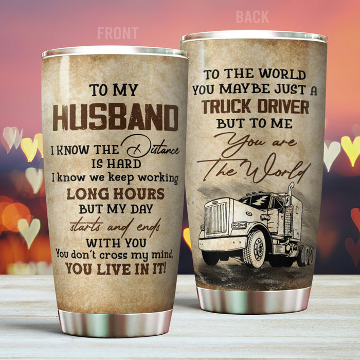 Personalized To My Husband Tumbler From Wife Vintage Truck I Know We Keep Working Custom Name Gifts For Anniversary