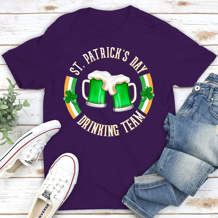 Classic Unisex T-Shirt For Men Women St. Patrick'S Day Drinking Team T-Shirt For Beer Lovers Teammates Matching Shirt