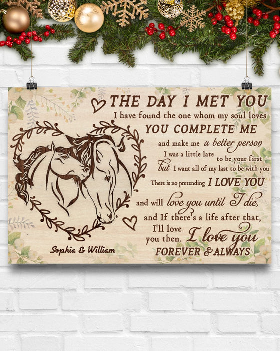 Personalized Canvas Wall Art For Couples Horse Lover I Have Found The One Custom Name Poster Print Gifts For Anniversary