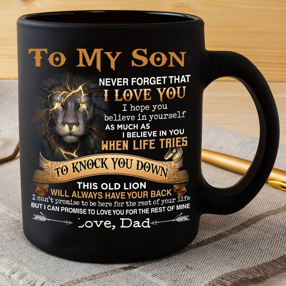 To My Son Coffee Mug From Mother To Son Birthday Gift Cup This Old Lion  Love You