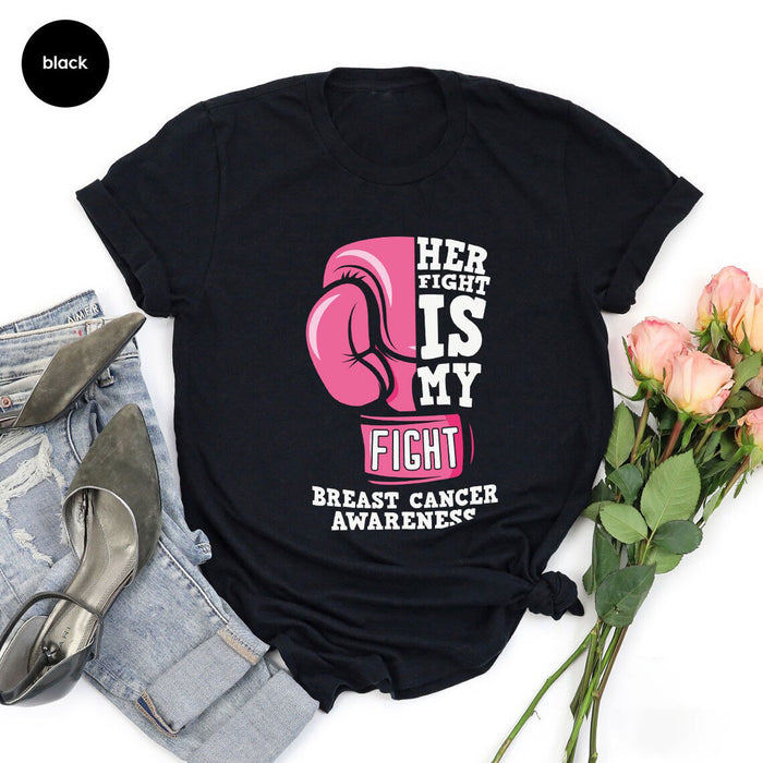 Cancer Support Awareness Shirt For Women Girl Her Fight Is Fight Shirts Breast Cancer Motivational Tee Shirt