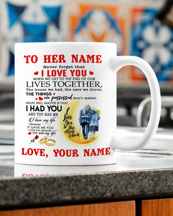 Personalized Coffee Mug For Wife From Husband I Had You & You Had Me Rings Couple Custom Name White Cup Christmas Gifts