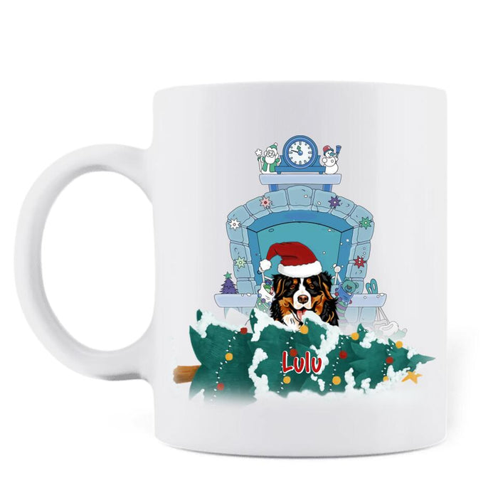 Personalized Coffee Mug Gifts For Dog Lovers The Reason Santa Has A Naughty List Custom Name White Cup For Christmas
