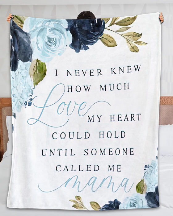 Personalized Fleece Blanket For Grandma Mama On Mothers Day Rustics Flower Printed Blankets Custom Title