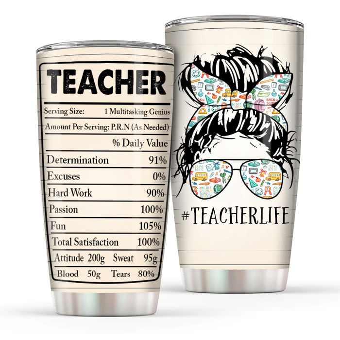 Personalized Tumbler For Teacher Teacher Life Inspiration Normal Custom Name Gifts For Back To School 20oz Travel Cup