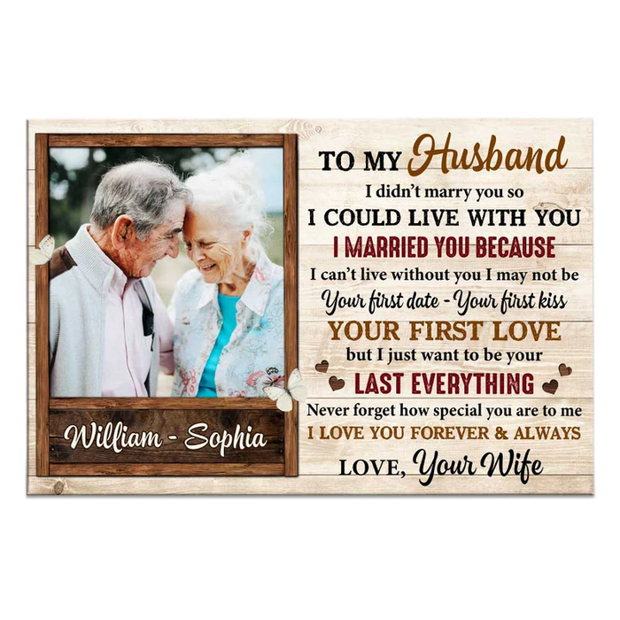 Personalized To My Husband Canvas Wall Art From Wife Vintage How Special You Are To Me Custom Name & Photo Poster Prints