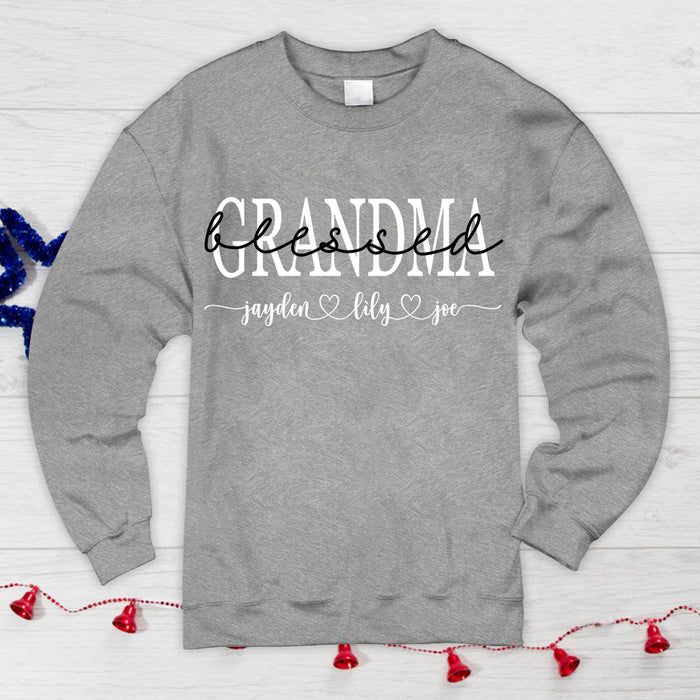 Personalized Shirt For Mimi Blessed Grandma With Grandkid Name Classic Cute Shirts