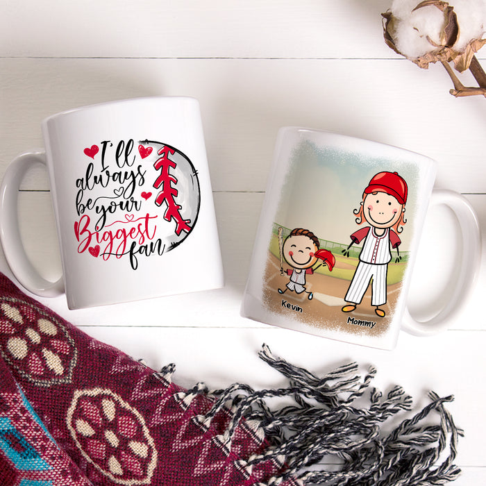 Personalized Ceramic Coffee Mug For Baseball Lovers To Son Daughter Always Be Cute Kid Print Custom Name 11 15oz Cup