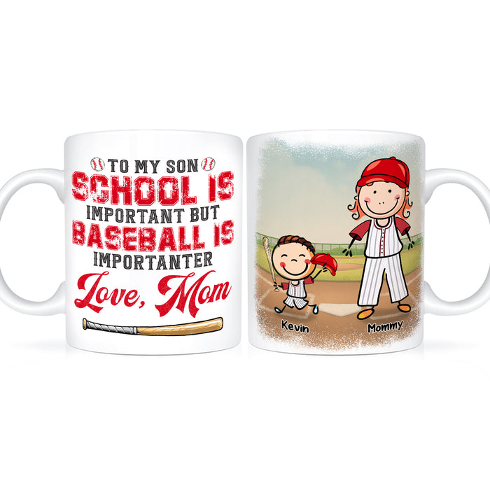 Personalized Ceramic Coffee Mug For Baseball Lovers To Son Daughter Cute Kid Print Custom Name 11 15oz Cup