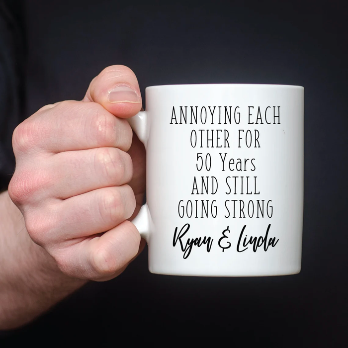Personalized Ceramic Coffee Mug For Wife Husband Wedding Anniversary Funny Annoying Each Other Custom Name 11 15oz Cup