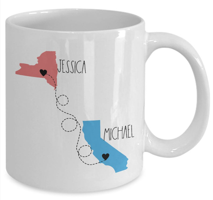 Personalized Coffee Mug For Family Friend Someone Means So Much Heart Custom Name White Cup Distance Relationship Gifts
