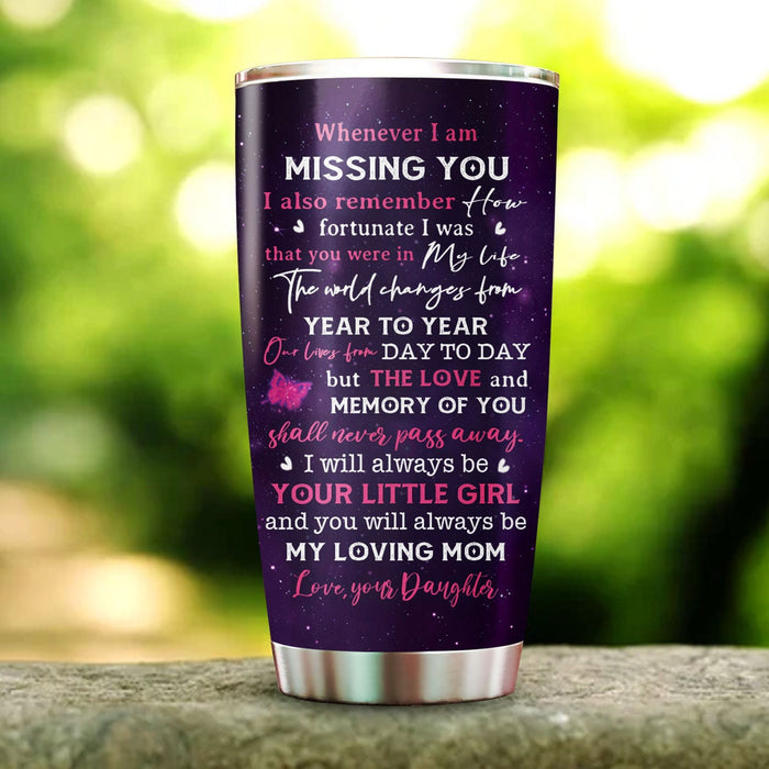 Personalized Tumbler To Mommy Butterflies Wings Angle Gifts Ideas For Mom Custom Name Travel Cup For Birthday