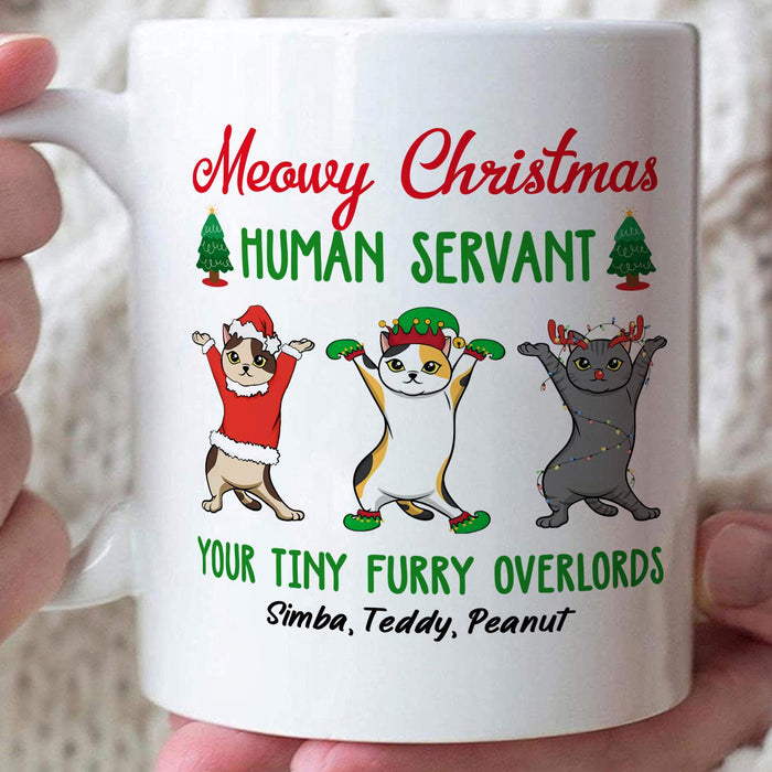 Personalized Coffee Mug Gifts For Cat Lovers Your Tiny Furry Overlords Custom Name White Cup For Birthday Christmas Xmas