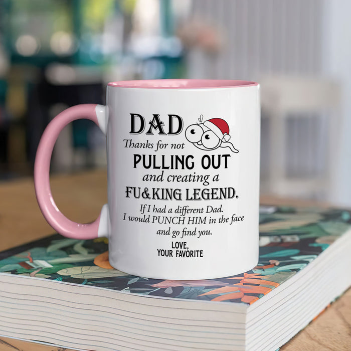Personalized Coffee Mug For Dad From Kids I Would Punch Him In The Face Sperm Custom Name Ceramic Cup Gifts For Birthday