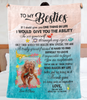 Personalized To My Bestie Sister Blanket If I Could You Give You One Thing Beach Theme Custom Name & Photo Xmas Gifts