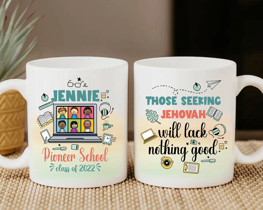 Personalized Coffee Mug For Teacher Pioneer School Class Of 2022 Custom Name Ceramic White Cup Gifts For Back To School