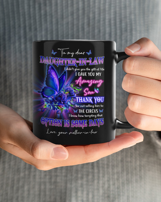 Personalized Coffee Mug Gifts For Daughter In Law Buttterflies I Know Option Some Day Custom Name Black Cup For Birthday
