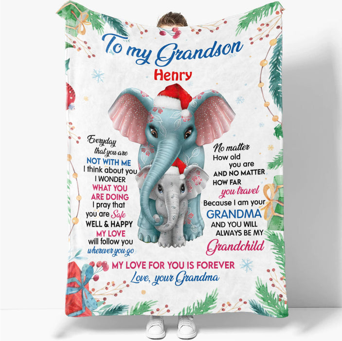 Personalized To My Grandson Blanket From Grandparents I Pray That You Are Safe Well Happy Custom Name Gifts For Birthday