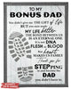 Personalized Blanket for Bonus Dad You Made My Life Better Great Customized Names Meaning Quotes