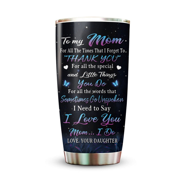 Personalized Tumbler Roses Flower Thanks For All Special Gifts For Mom Custom Name Travel Cup For Birthday