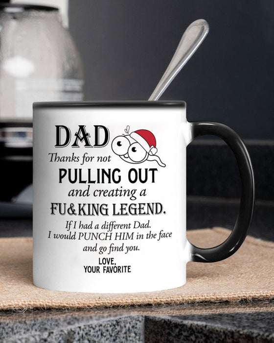 Personalized Coffee Mug For Dad From Son Daughter Saying Joke Naughty Sperm Custom Name Ceramic Cup Gifts For Christmas