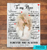 Personalized Fleece Blanket for Niece From Aunt I Love You Forever Always Custom Photo And Name
