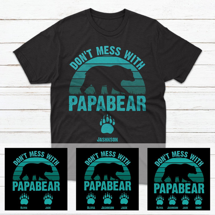 Papa Bear Don't Mess With My Cubs Father's Day' Men's T-Shirt