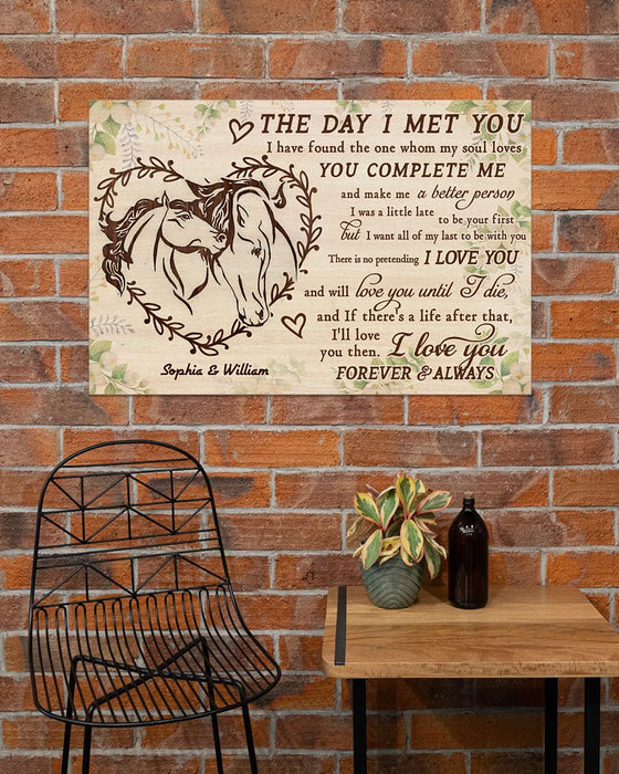 Personalized Canvas Wall Art For Couples Horse Lover I Have Found The One Custom Name Poster Print Gifts For Anniversary