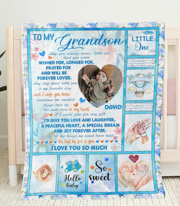 Personalized To My Grandson Blanket From Grandparents Day Spent With You Is My Favorite Day Custom Name Birthday Gifts