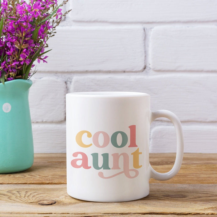 Personalized Coffee Mug For Aunty From Niece Nephew Colorful Cool Aunties Custom Name Gifts For Christmas Xmas Birthday
