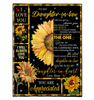 Personalized To My Daughter In Law Blanket You Are Appreciated Daughter Sunflower Custom Name Gifts For Christmas