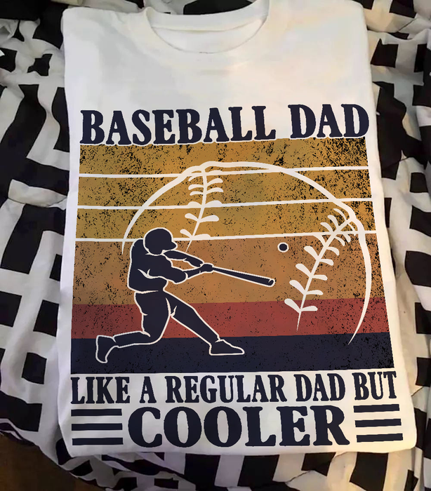 Classic T-Shirt For Baseball Lovers To My Dad Hitter Print Vintage Design Custom Name Father's Day Shirt