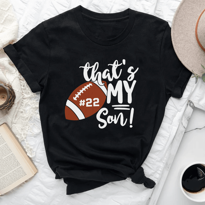 Personalized T-Shirt For Football Lovers That's My Nephew Ball Printed Custom Title & Number Family Member Game Day Shirt