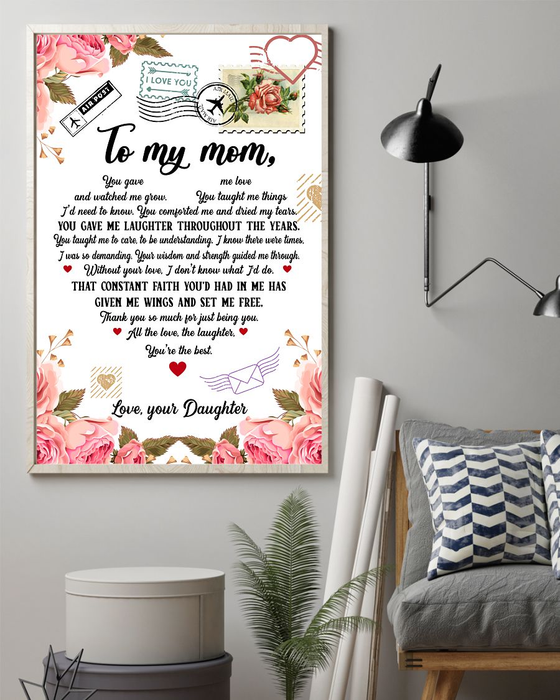 Personalized Canvas Wall Art For Mom From Kids You Gave Me Laughter Throughout Year Custom Name Poster Prints Home Decor