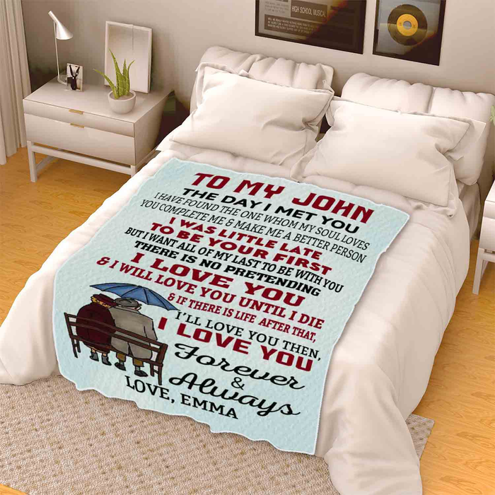 Personalized Growing Old Together Blanket To My Husband On Valentines Old Couple Blanket Custom Name