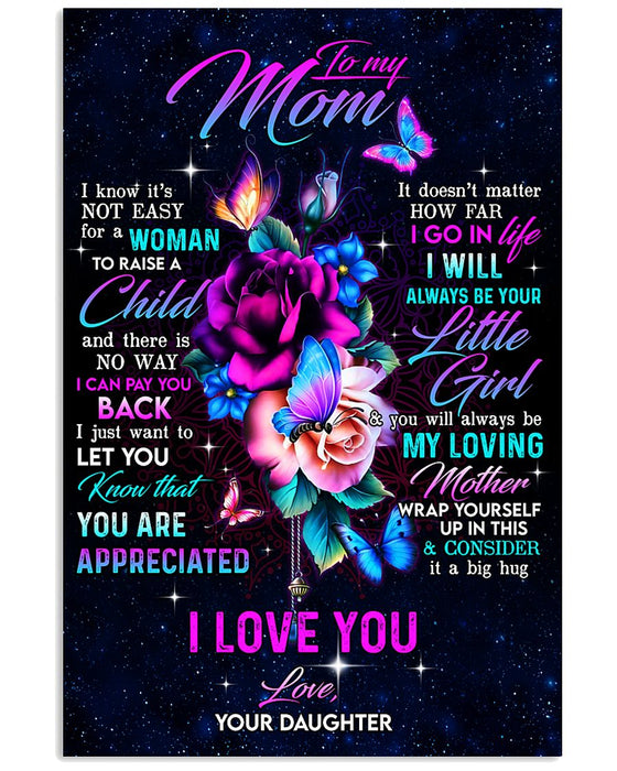 Personalized Canvas Wall Art For Mom From Kids No Way I Can Pay You Back Flowers Custom Name Poster Prints Home Decor