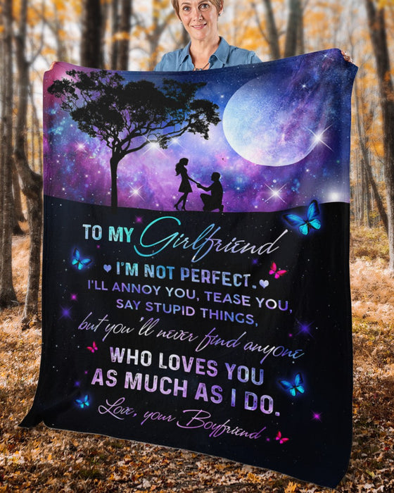 Personalized To My Girlfriend Blanket Gifts From Boyfriend I'll Annoy You Say Stupid Thing Custom Name For Birthday