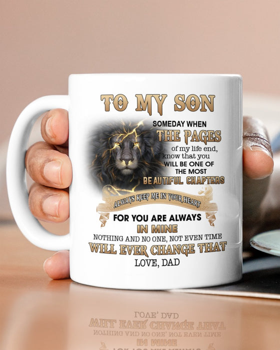 Personalized To My Son Coffee Mug From Mom Dad Lion You Will Be Beautiful Chapters
 Custom Name White Cup Birthday Gits