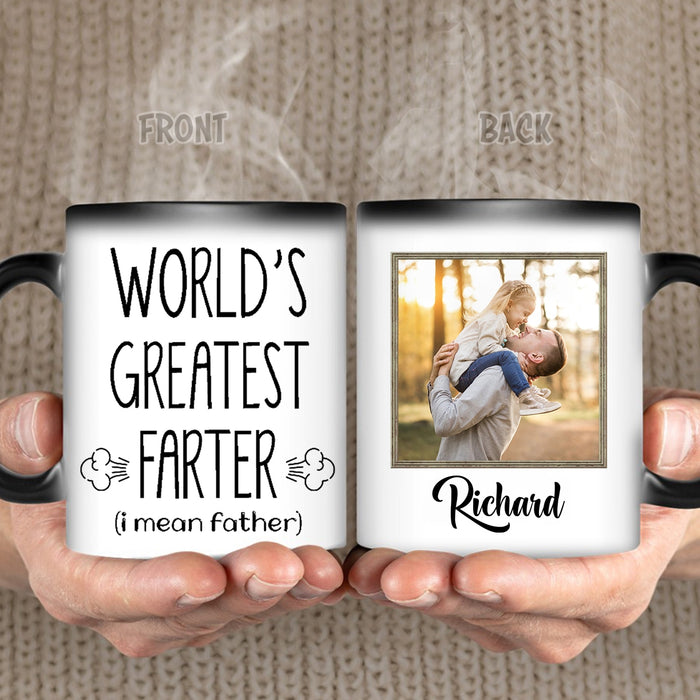 Personalized Coffee Mug For Father From Kids World’S Greatest Farter Naughty Custom Name Ceramic Cup Gifts For Christmas