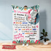 Personalized Blanket Hi Mommy Grandma Told Me That You Will Be An Amazing Mother Print Cute Elephant Custom Baby's Name