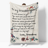 Personalized To My Granddaughter Blanket From Grandma Remember Whose Granddaughter You Are Cute Bird Printed