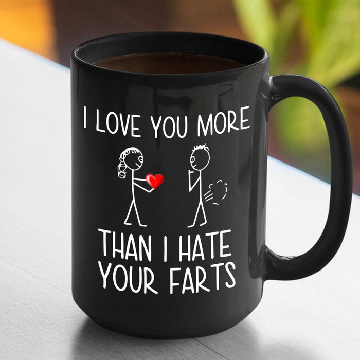 Novelty Romantic Mug For Couple Love You More Than Funny Couple Print Custom Name 11 15oz Ceramic Coffee Cup