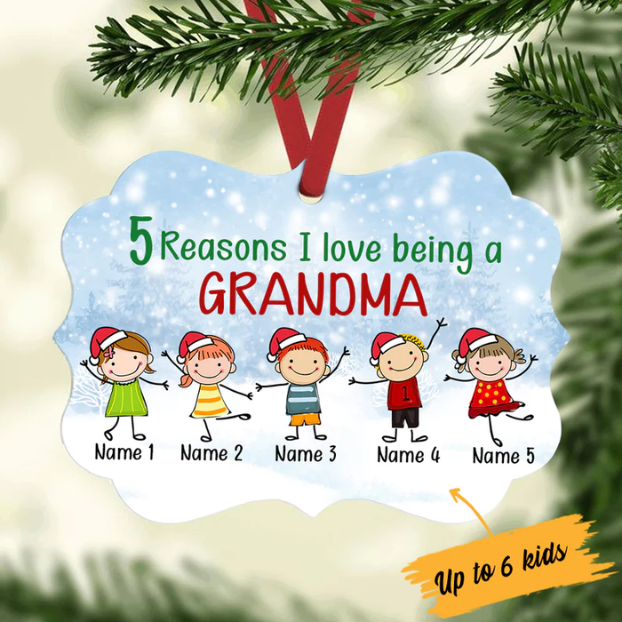 Personalized Ornament For Grandma From Grandchildren Reasons I Love Being A Nana Custom Name Gifts For Christmas