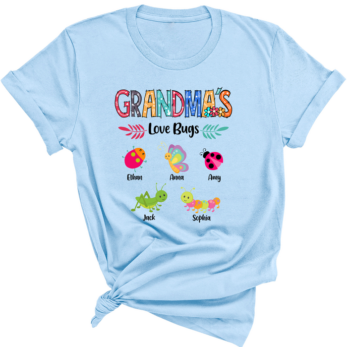 Personalized Shirt For Grandma Custom Grandkids Name Gifts For Mother's Day