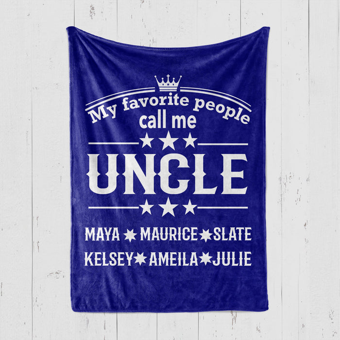 Personalized Blanket For Uncle From Niece Nephew My Favorite People Call Me Navy Custom Names Gifts For Christmas