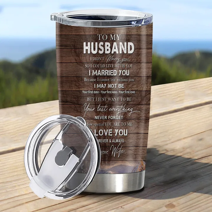Personalized To My Husband Tumbler From Wife Hunting Deer How Special You Are Wooden Custom Name Gifts For Anniversary