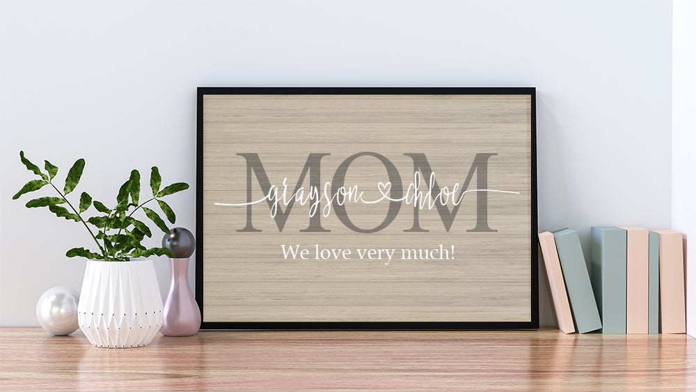 Personalized Canvas Custom Name Kids Gifts For Mom We Love Very Much Mother's Day Canvas