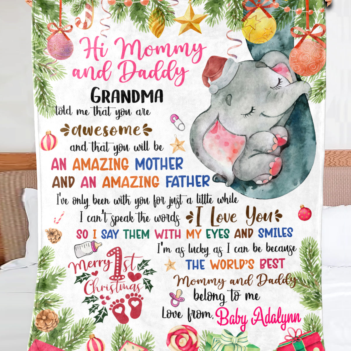 Personalized Blanket For Future Mom Dad You Will Be Amazing Mother Fat —  Blanket Families