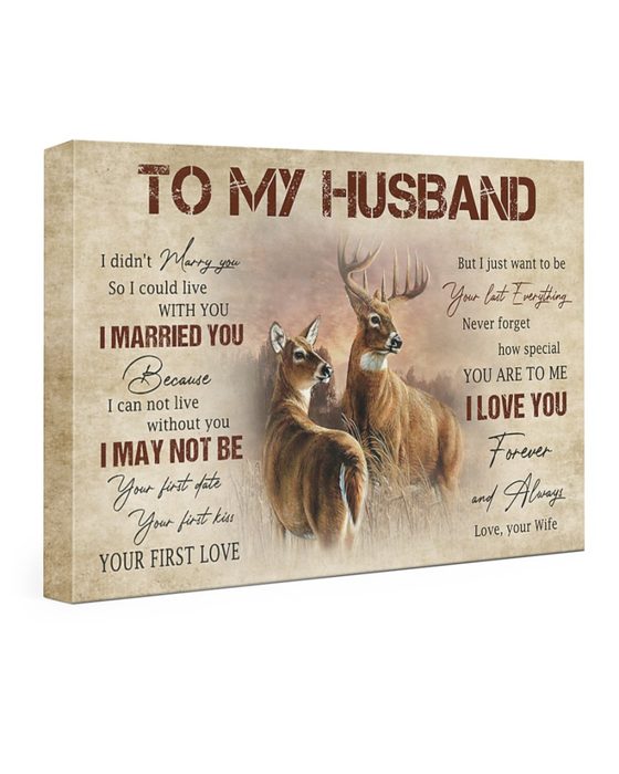 Personalized To My Husband Canvas Wall Art From Wife Deer Couple Vintage How Special You Are Custom Name Poster Prints
