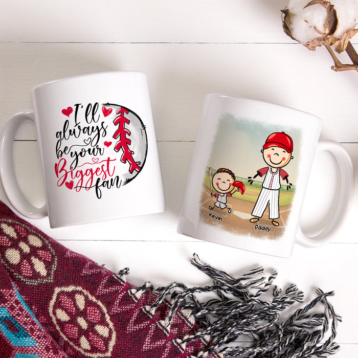 Personalized Ceramic Coffee Mug For Baseball Lovers To My Son Daughter Cute Kids Print Custom Name 11 15oz Cup